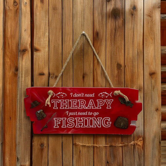 Fishing Therapy - Resin sign